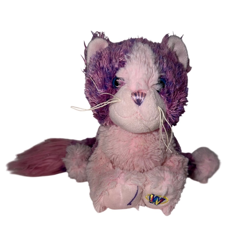 Ganz Webkinz Pink Purple Leopard Cat Plush Stuffed Animal W Logo HS108